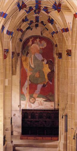 Wandfresko, Heiliger Christophorus
